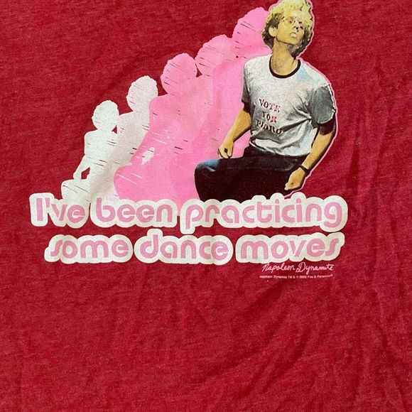 Mighty Fine “Napoleon Dynamite” Tshirt Red **SIZE  BETWEEN S/M Tag Missing - Picture 2 of 5
